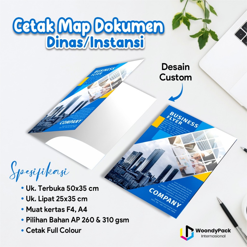 Jual Map Dokumen Custom Laminasi Glossy Art Carton 260 | Map Kertas ...