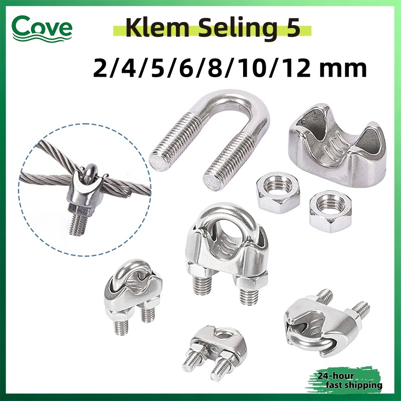Jual Kuku Macan Sling Stainless SS 304 Klem Kawat Sling, Klem Seling 5 ...