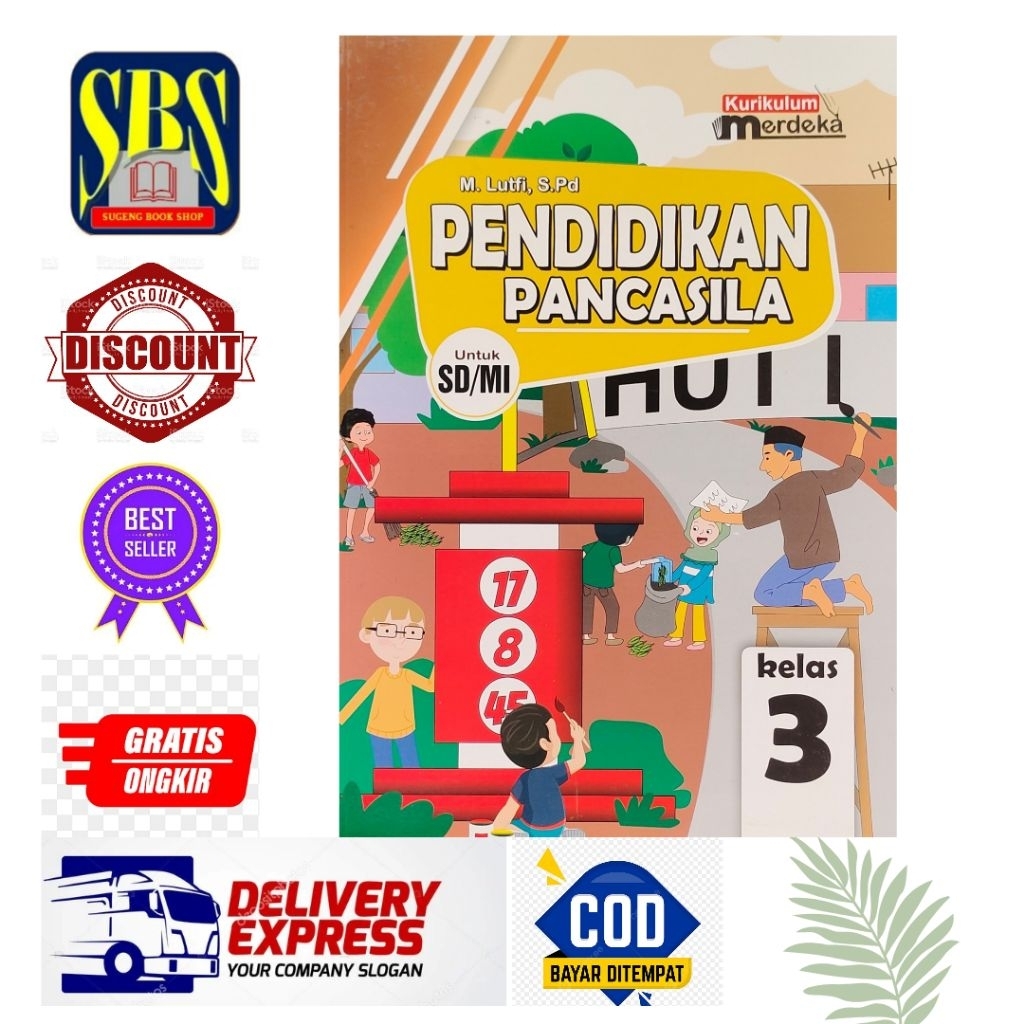 Jual Buku PENDIDIKAN PANCASILA Untuk SD/MI Kelas 3 WKJ Kurikulum ...