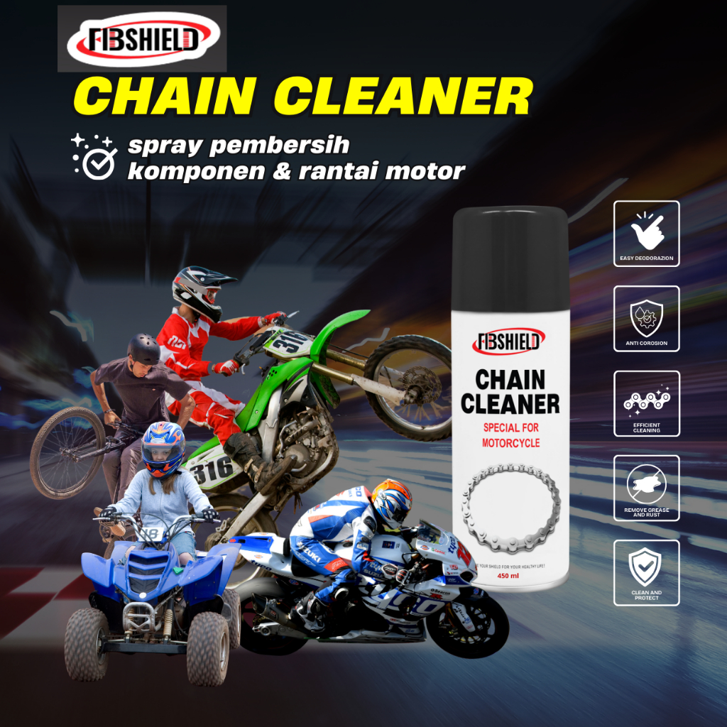 Jual FIBSHIELD - Chain Cleaner & Sprocket Cleaner Pembersih Rantai ...