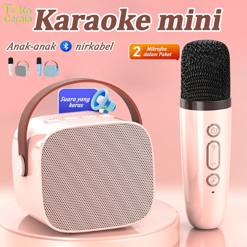 Jual [COD] Speaker Bluetooth Karaoke K12 Set 2 Mic Wireless Mini ...