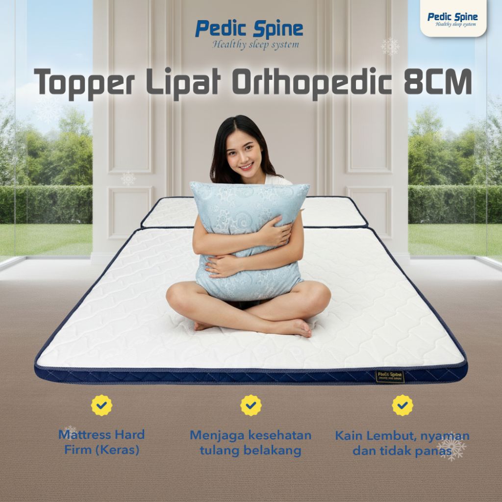Jual Pedic Spine Topper Kasur Lipat Orthopedic 8cm D60 Firm Support ...