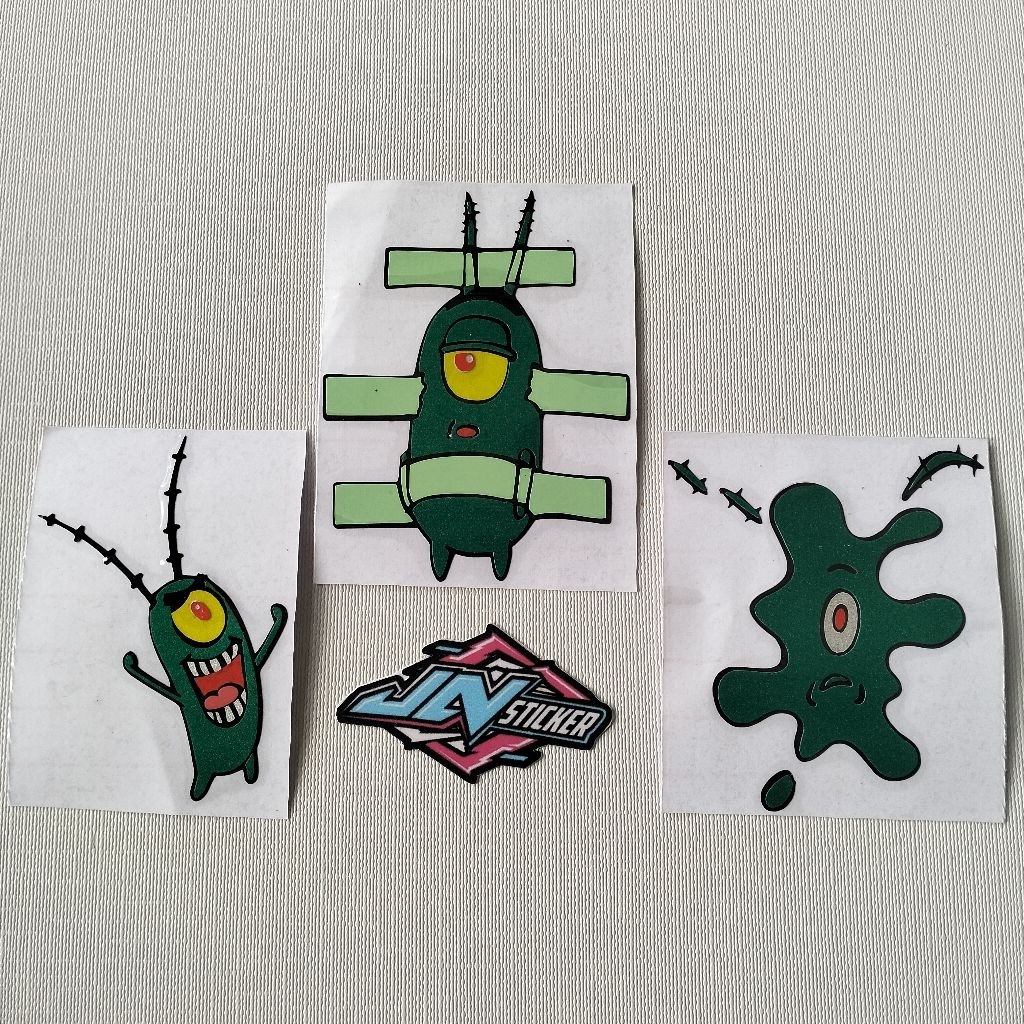 Jual Sticker Cutting Plankton Sticker Plankton Bercak Lucu | Shopee ...