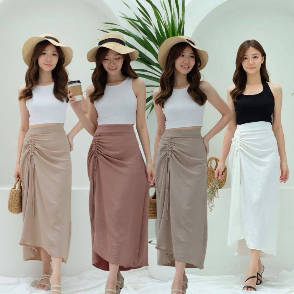 Jual HANNA SKRIT- ROK SERUT CASUAL -ROK TALI SERUT PREMIUM By Misha ...