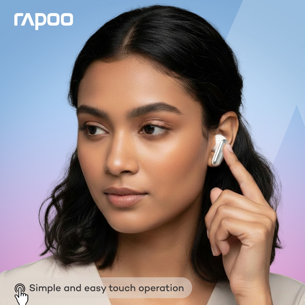 Jual Rapoo TWS T100 Headset Bluetooth Gold True Wireless Bluetooth 5.4 ...