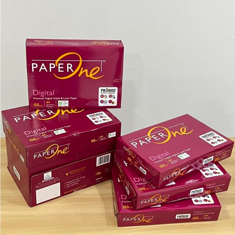 Jual Kertas Paper One A4 100 Gram / 1 Dus isi 4 rim / Kertas Hvs ...