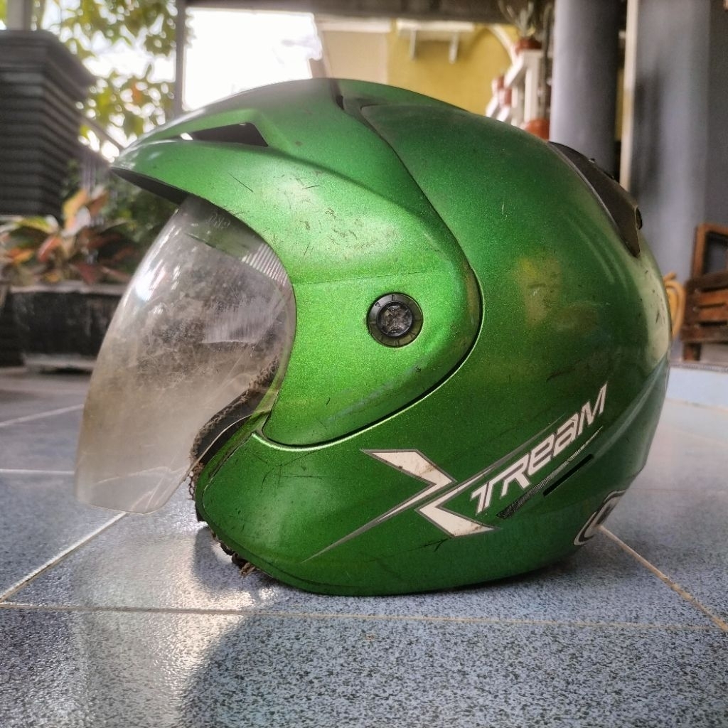 Jual Helm VOG Helmet Hijau Army Half Face | Shopee Indonesia