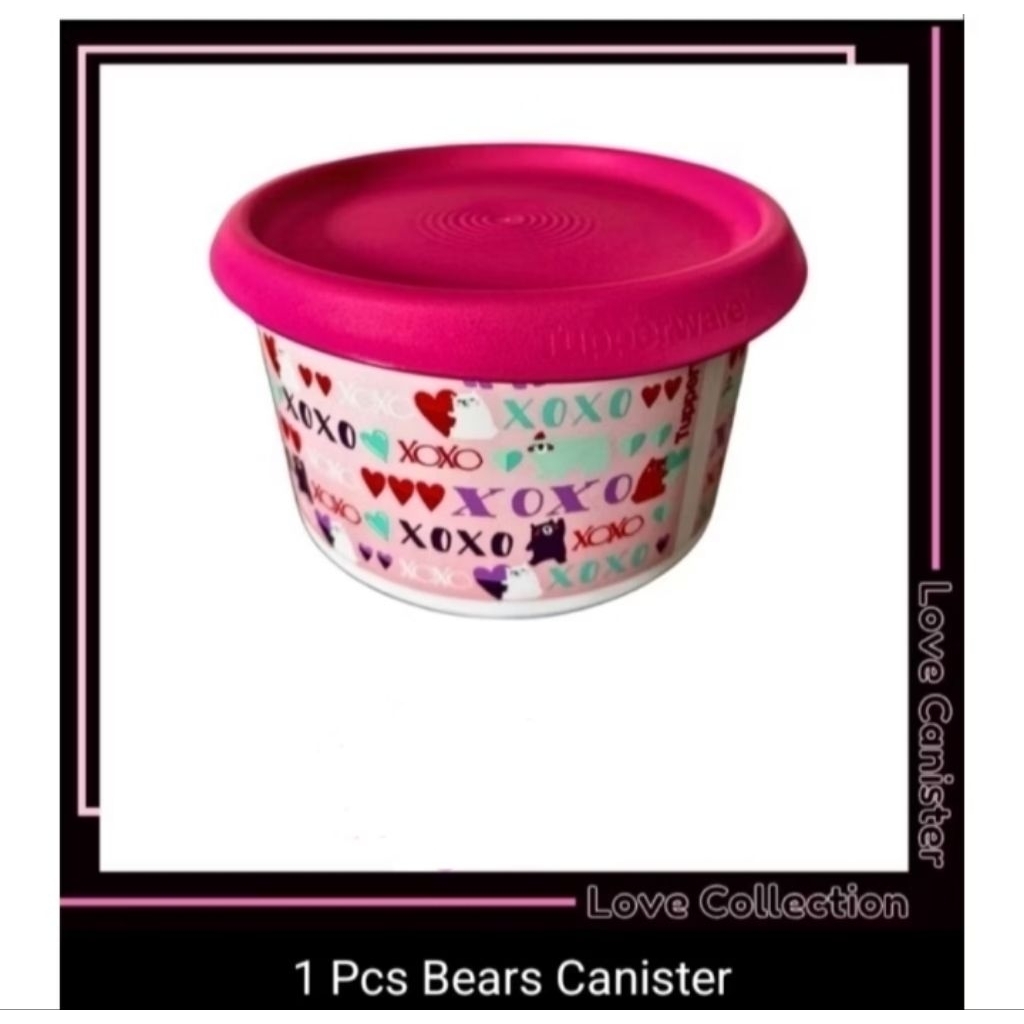 Jual toples bear canister limited 575ml Limited edition tupperware ...