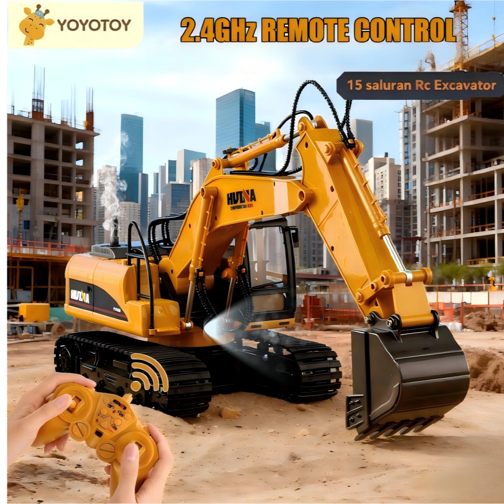 Jual YOYOTOY Excavator Remote Control 15Channel Besar 1:14 2.4GHz RC ...