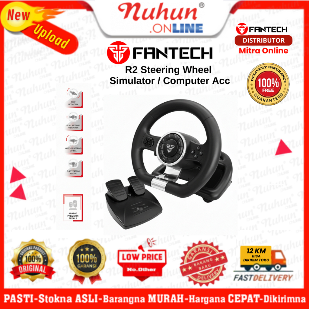 Jual Fantech Simulator Game Racing R2 Steering Wheel | Shopee Indonesia