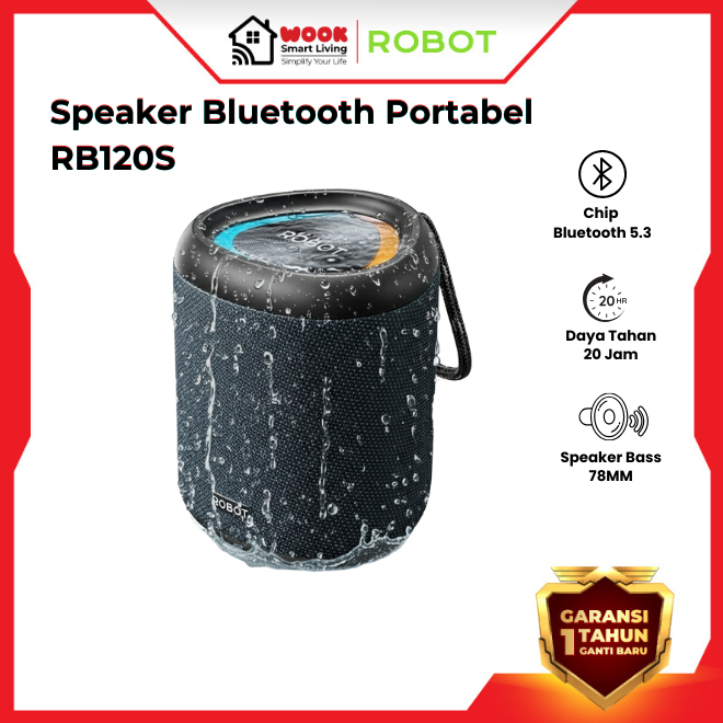 Jual ROBOT Speaker Bluetooth Portable Super Bass 15W Suara Kuat Jernih ...