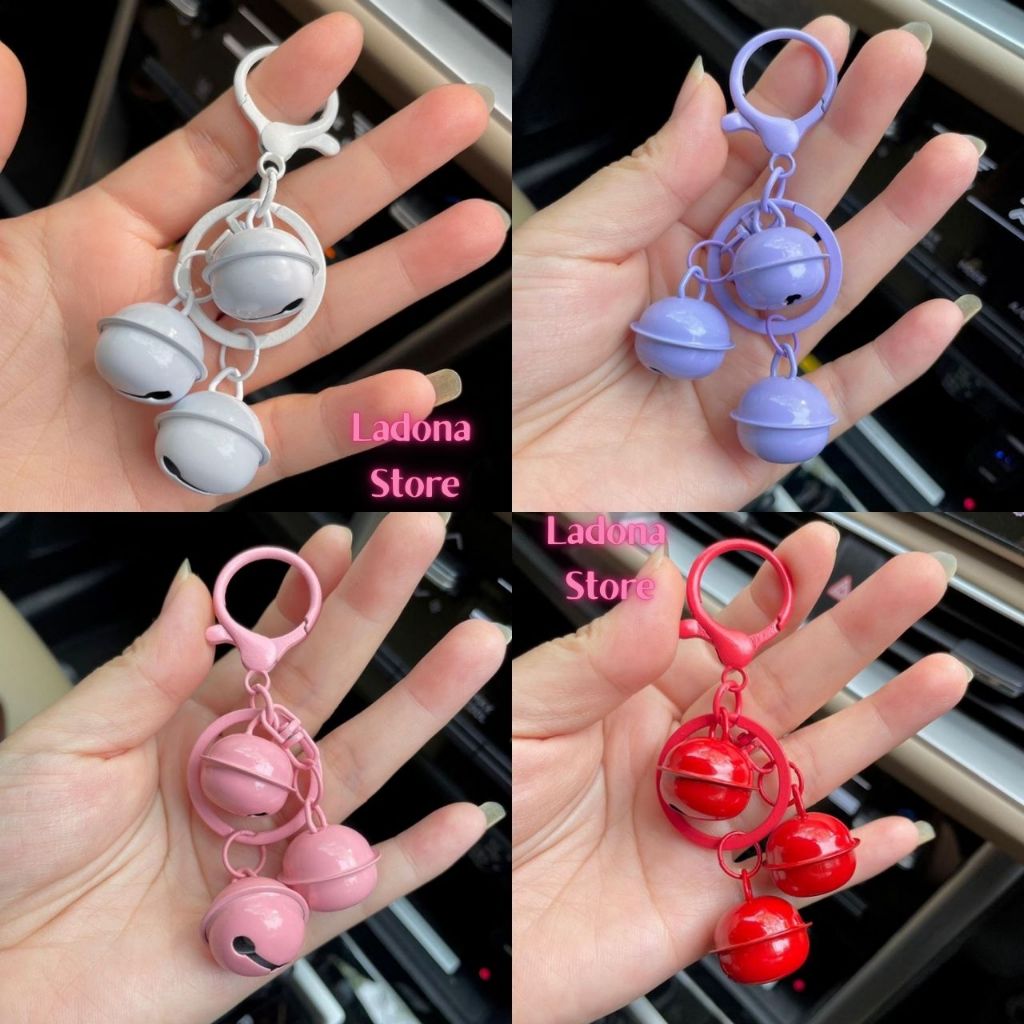 Jual New Three Charms Fashion Bell Keychain Handmade Bell Keychain ...