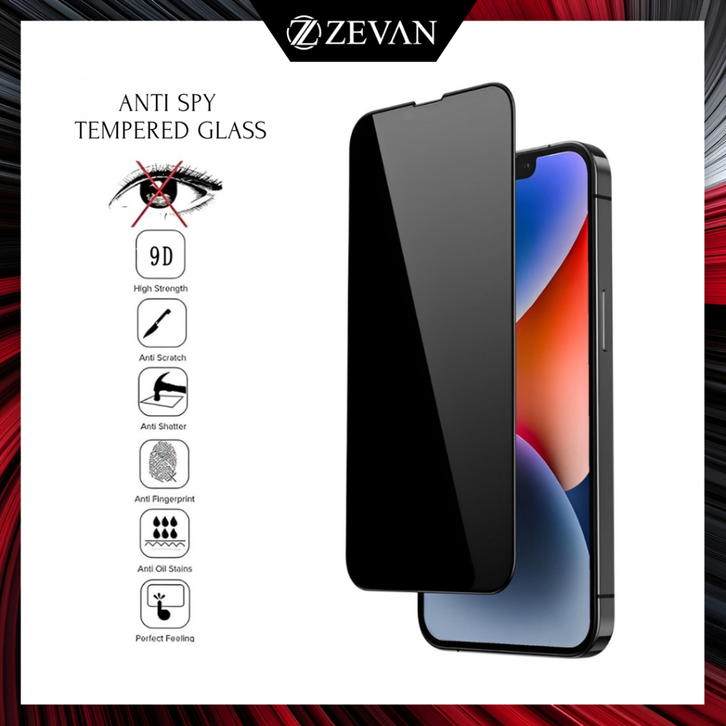 Jual ZEVAN Tempered Glass Anti Intip Anti Spy IP 15 14 13 12 11 X XR XS ...