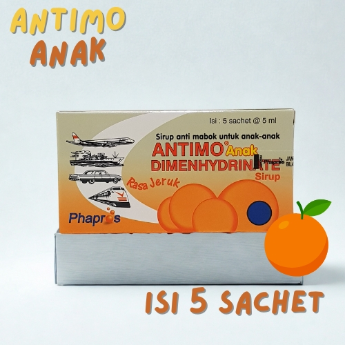Jual Antimo sirup anak rasa jeruk isi 5 sachet @ 5 ml | Shopee Indonesia
