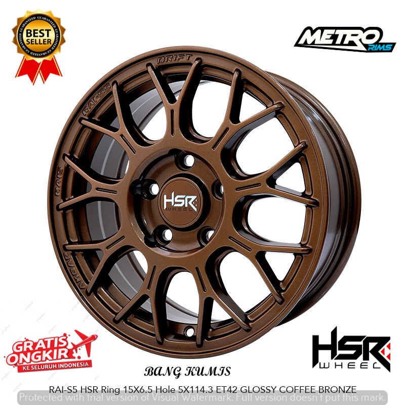 Jual VELG RACING HSR RAI-S5 RING 15 COCOK UNTUK MOBIL ERTIGA XL7 INOVA ...