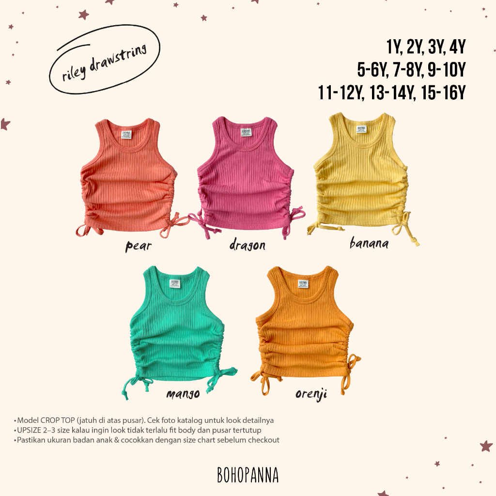 Jual BOHOPANNA - RILEY DRAWSTRING TOP - KAOS ANAK PEREMPUAN | Shopee ...
