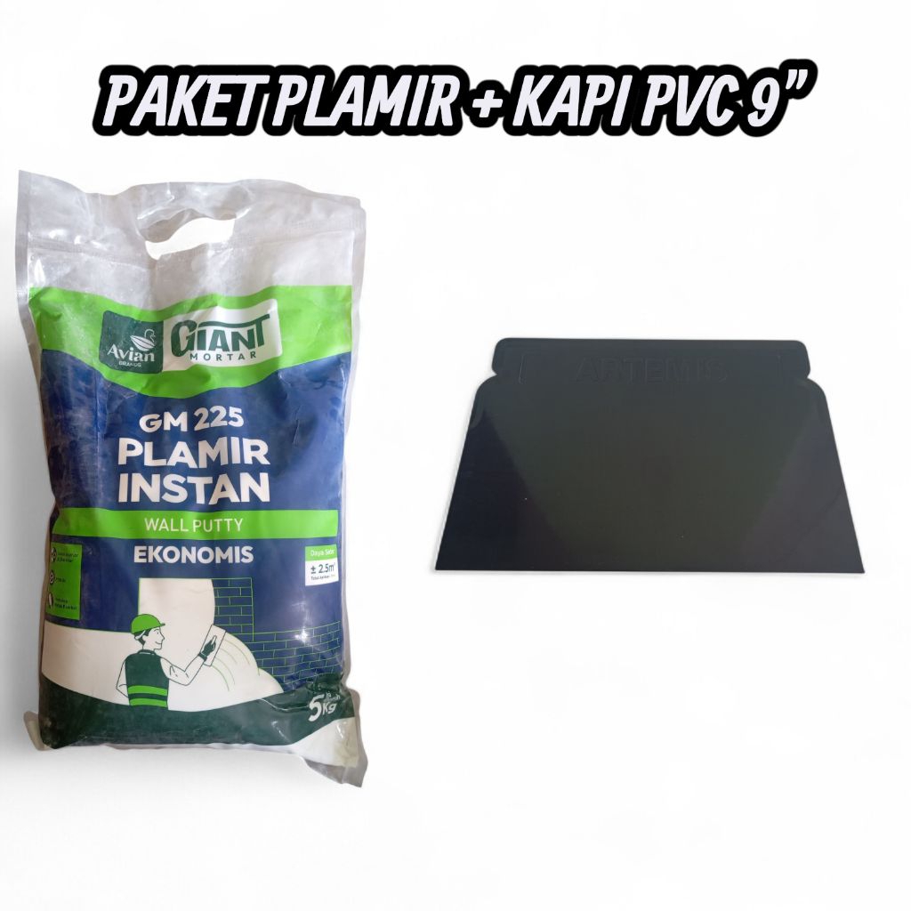 Jual GIANT MORTAR 225 5KG AVIAN PAKET PLAMIR INSTAN + KAPI PVC | Shopee ...