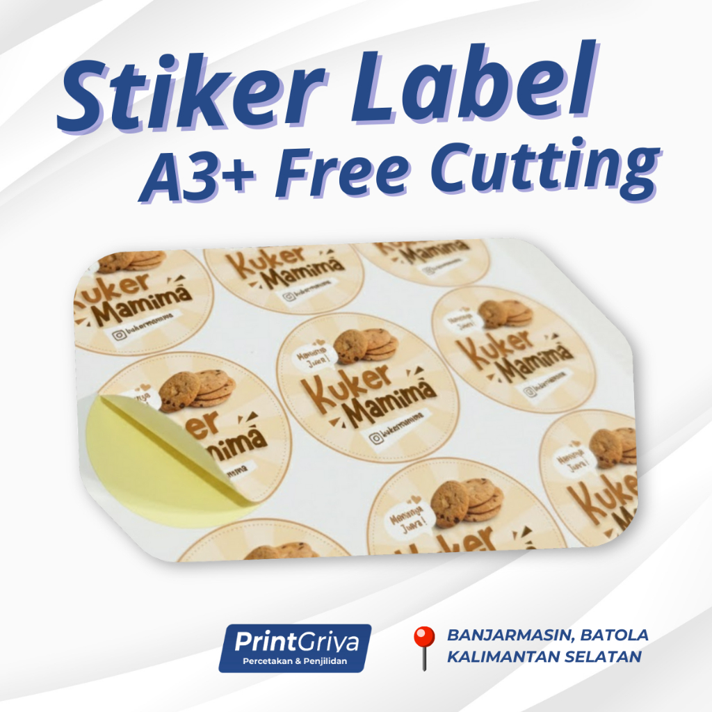 Jual [BANJARMASIN] CETAK STIKER STICKER CUTTING A3+ UNTUK KEMASAN LABEL ...