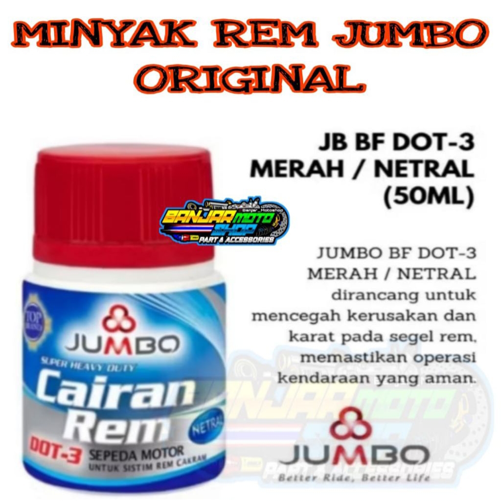 Jual Minyak Rem Original Jumbo / Oli Rem Motor Dot 3 isi (50 ml ...