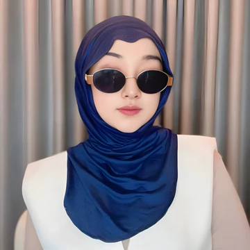 Hijab Instan Bergo Huma Bahan Jersey Cooltech Meleyot Pashmina Top Bisa Empat Model Size M