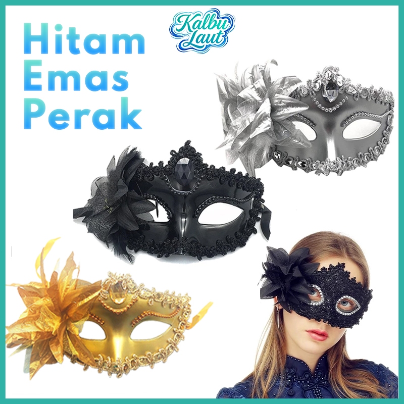 Jual Topeng Setengah Wajah Bunga Lily Pesta Topeng Ballroom Bar Live ...