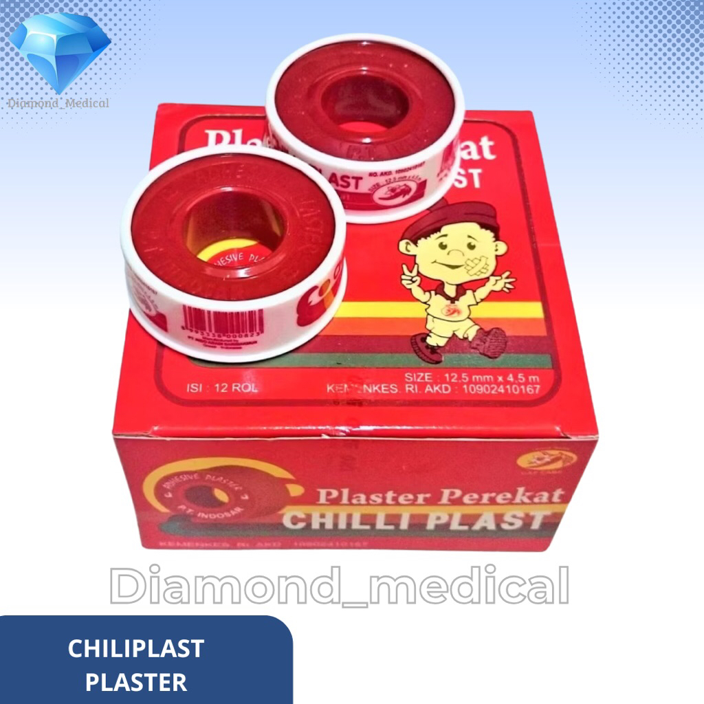 Jual Plester Rol CHILLI PLAST Besar 1.25mm × 4.5m isi 12 pcs | Shopee ...