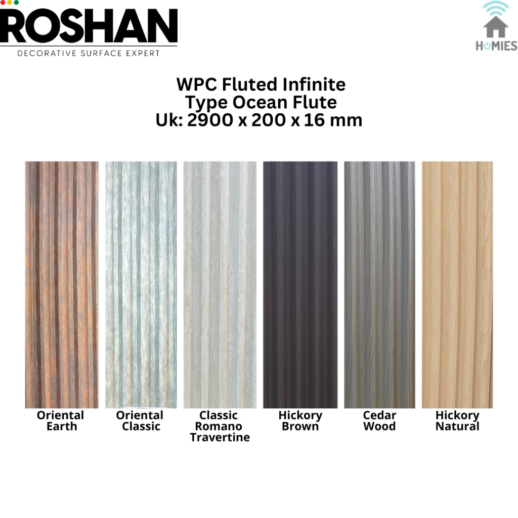 Jual Roshan Wall Panel WPC Fluted Infinite Series Ocean Flute 20x290cm ...