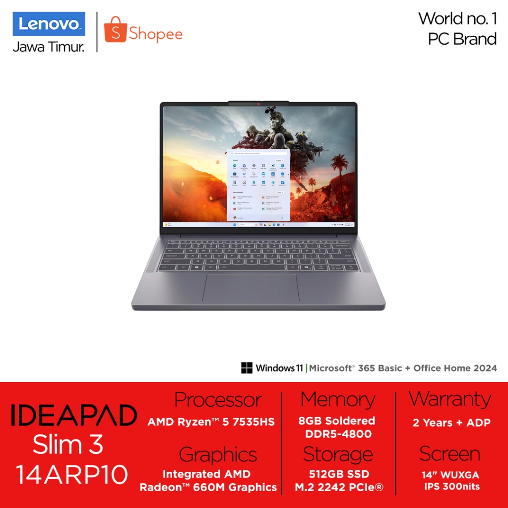 Jual Lenovo IP S3 5LID Ryzen 5 7535HS 8GB 512GB AMD Radeon 660M ...