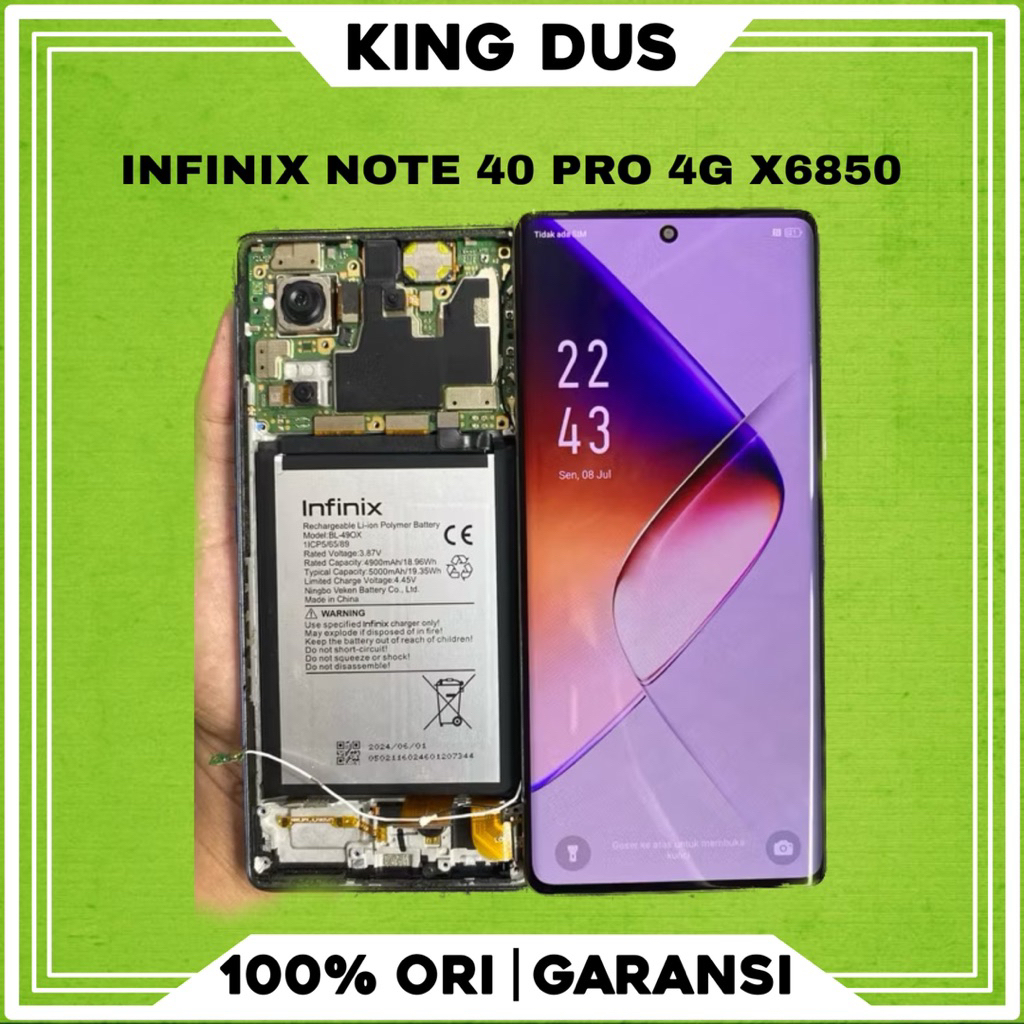 Jual LCD TS TOUCHSCREEN FULLSET FRAME INFINIX NOTE 40 PRO 4G X6850 ...