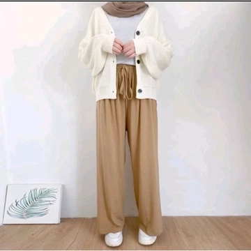 Celana Kulot Haigwaist Celana Wanita Jumbo Super Jumbo Muat BB 45 120 Kg