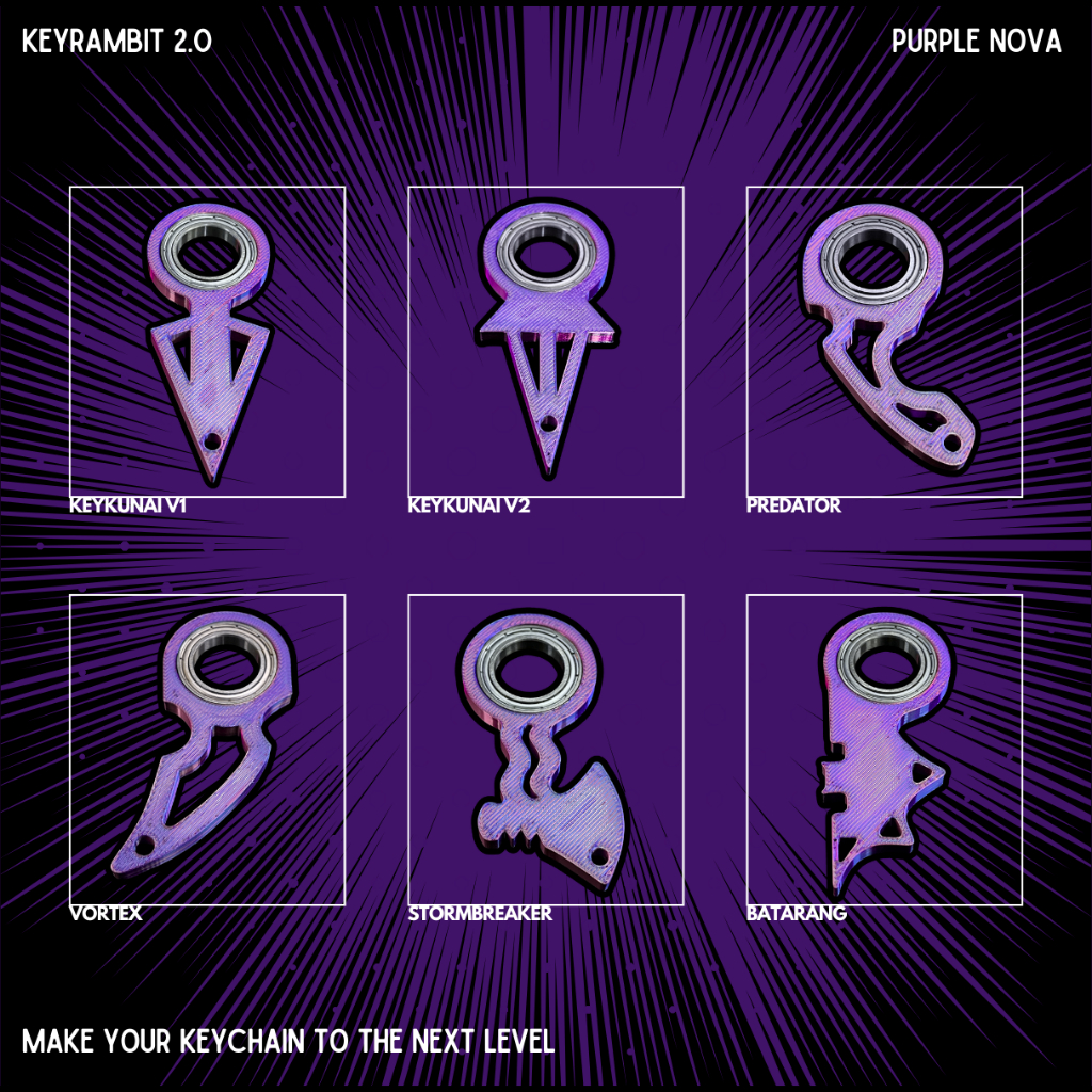Jual KEYRAMBIT 2.0 Keychain Spinner PURPLE NOVA | Shopee Indonesia