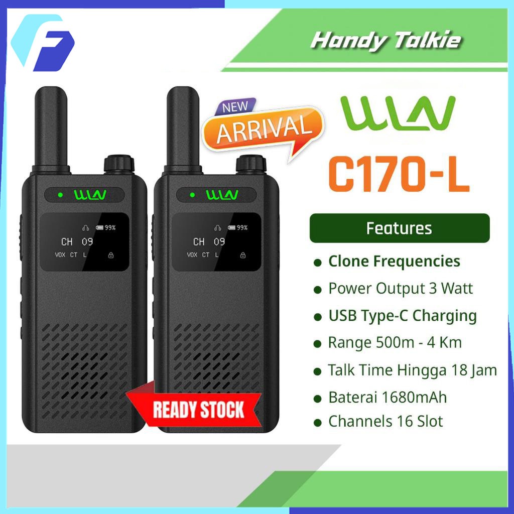 Jual HT Walkie Talkie WLN KD-C170L portable walkie-talkie dengan Layar ...