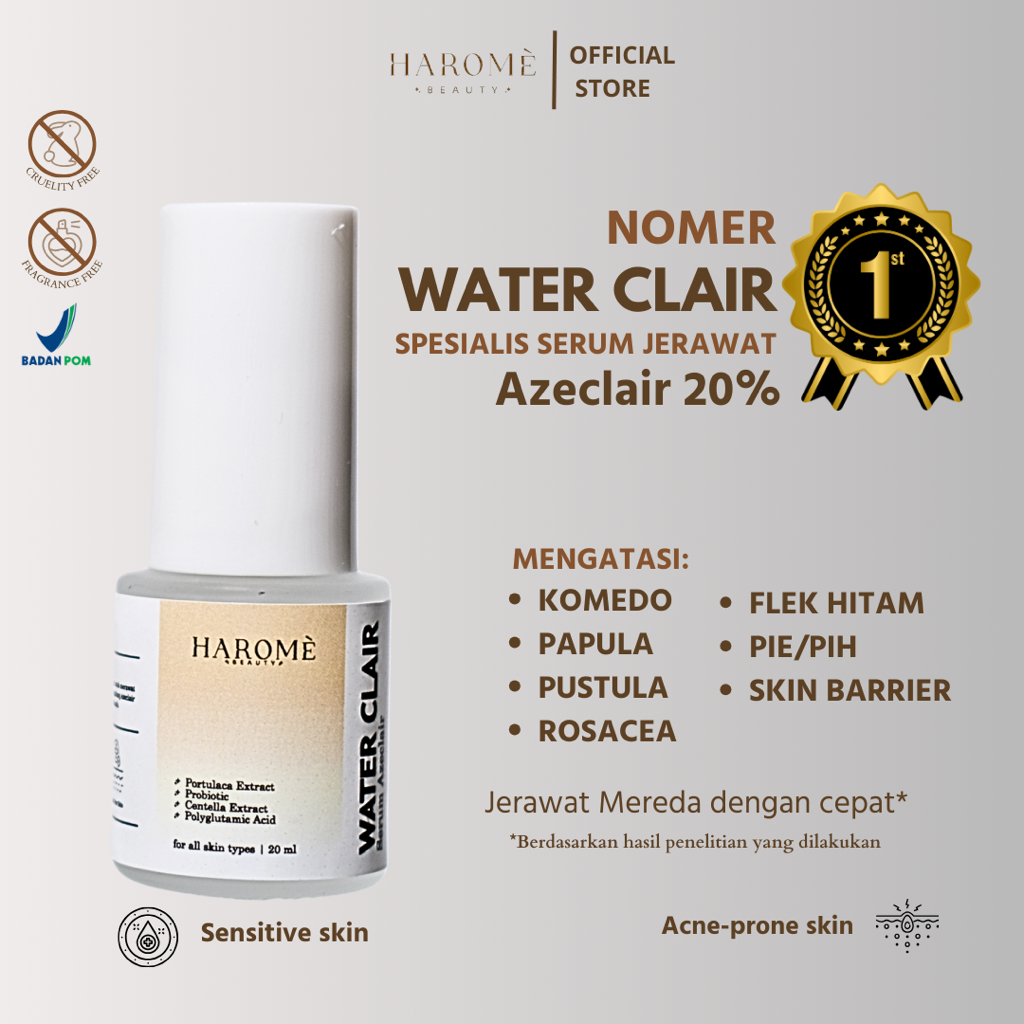 Jual HAROME SERUM WATERCLAIR new Launching | SERUM JERAWAT, CLOSE ...