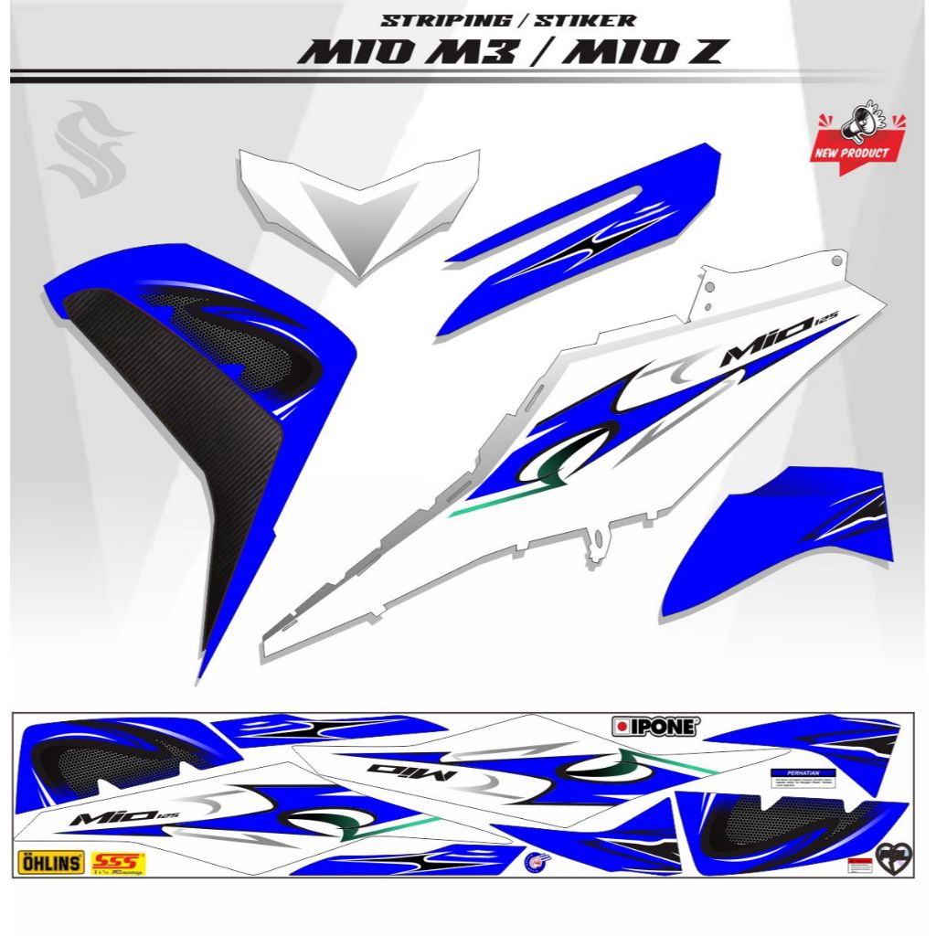 Jual STICKER MIO Z STRIPING MIO 125 MIO M3 STICKER | Shopee Indonesia