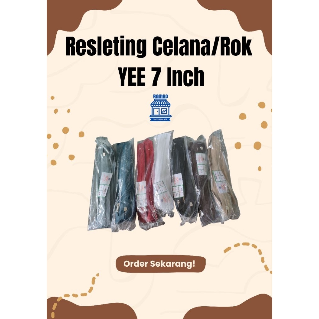Jual ( 1 Lusin / 12 Pcs ) Resleting Celana/Rok YEE 7 Inch | Shopee ...