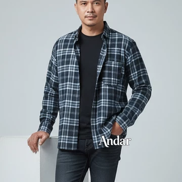 Kemeja Flanel Pria Wanita Unisex Flannel Import Lengan Panjang