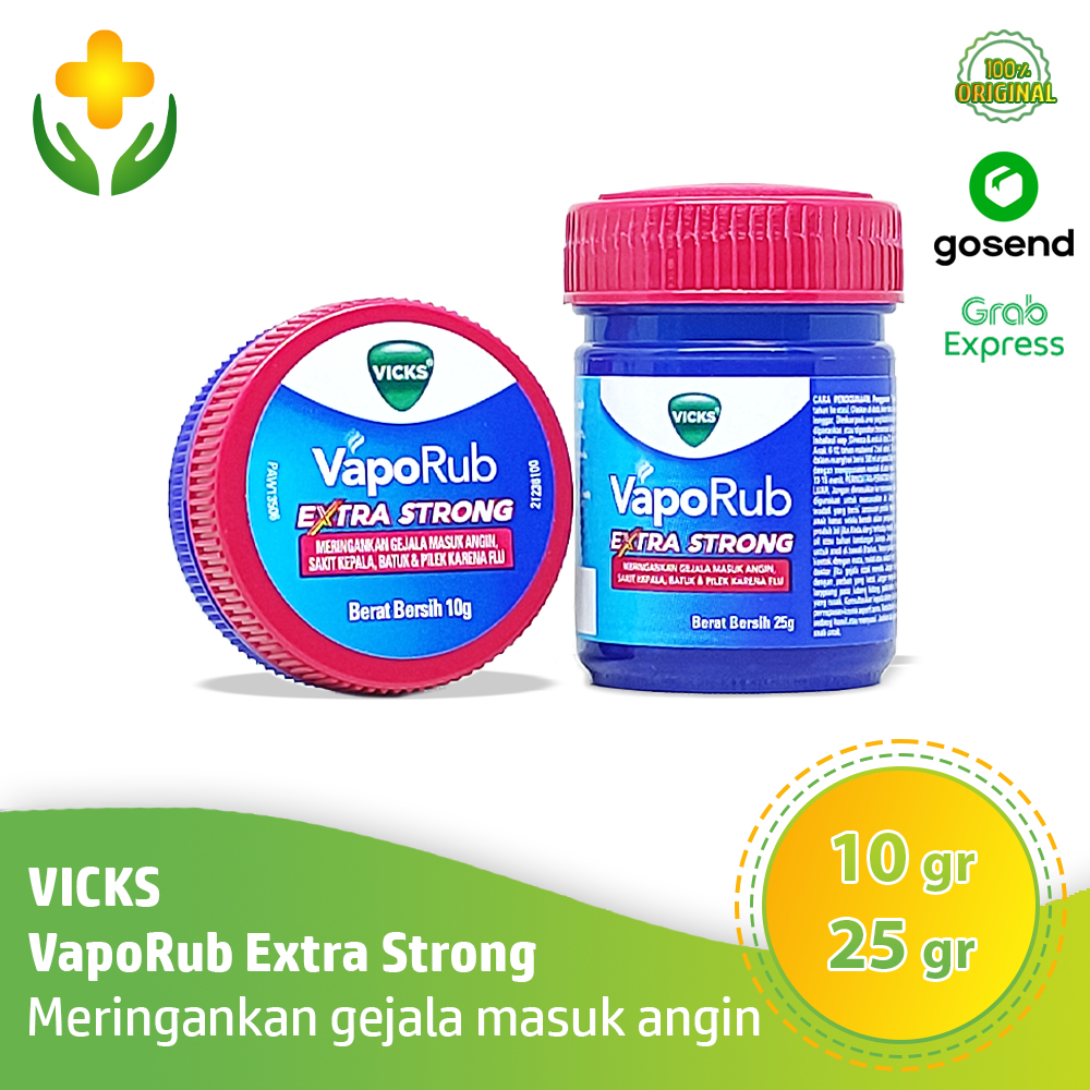 Jual Vicks Vaporub Extra Strong 10 gr / 25 gr - Balsam Masuk Angin ...