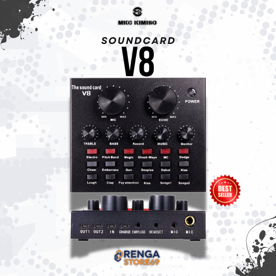 Jual SOUNDCARD V8 BLUETOOTH AUDIO USB EXTERNAL / LIVE MIXER AUDIO V8 ...