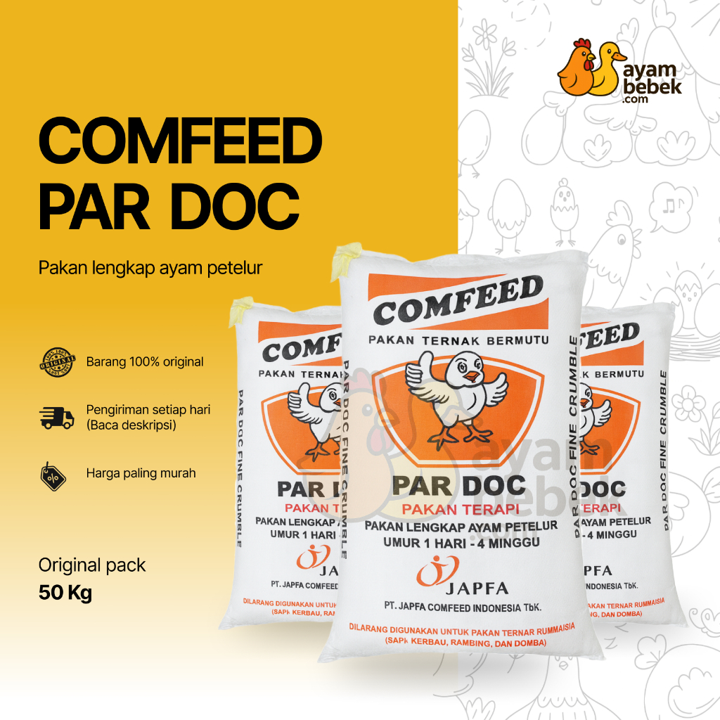 Jual Comfeed PAR DOC - Pakan Lengkap Ayam Petelur (Starter / Pakan ...