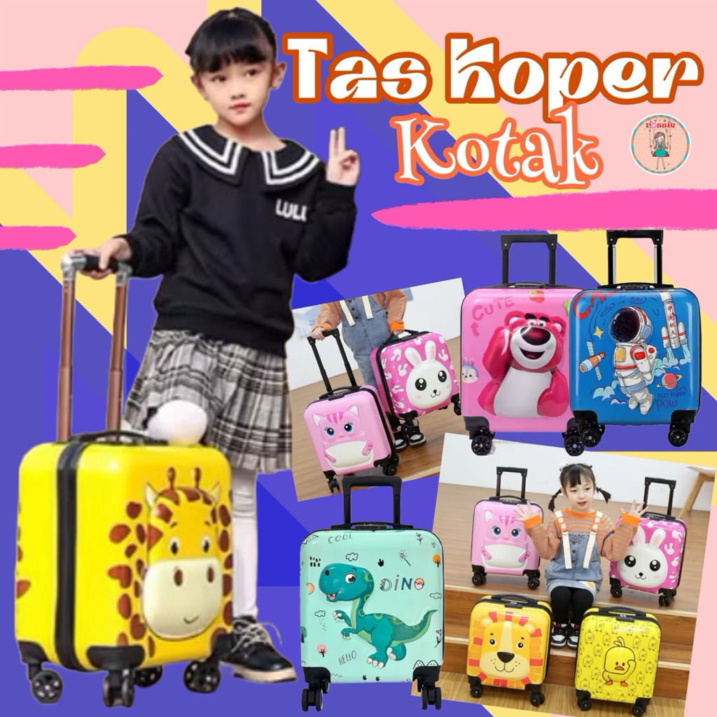 Jual Koper Troli Anak 18 inch/Koper Anak Karakter Hewan Lucu/Koper Anak ...