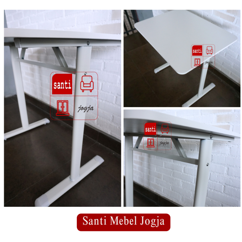 Jual Meja Kerja MDF Putih Rangka Besi | Shopee Indonesia