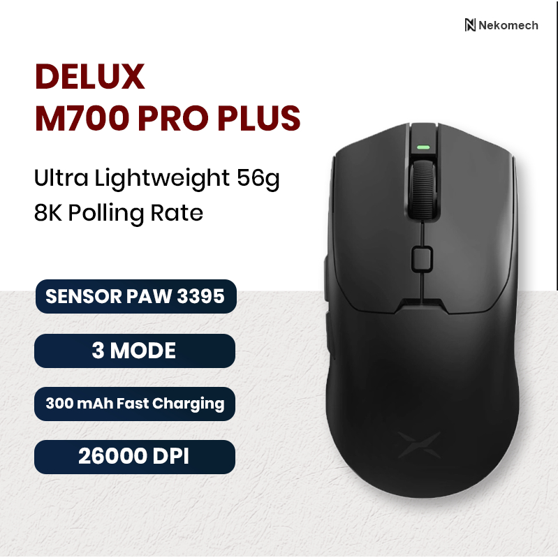 Jual DELUX M700 PRO PLUS PAW3395 26000DPI 8000HZ Wireless Gaming Mouse ...