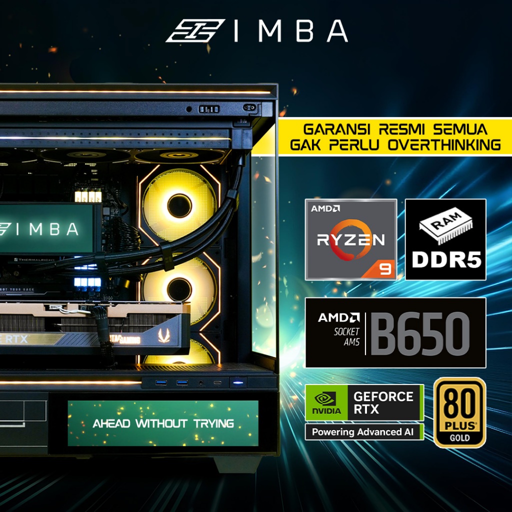 Jual IMBA EXTREME PC RYZEN 9 9950X3D RTX 5080 16G/ 32GB 1TB WIFI 7 ...