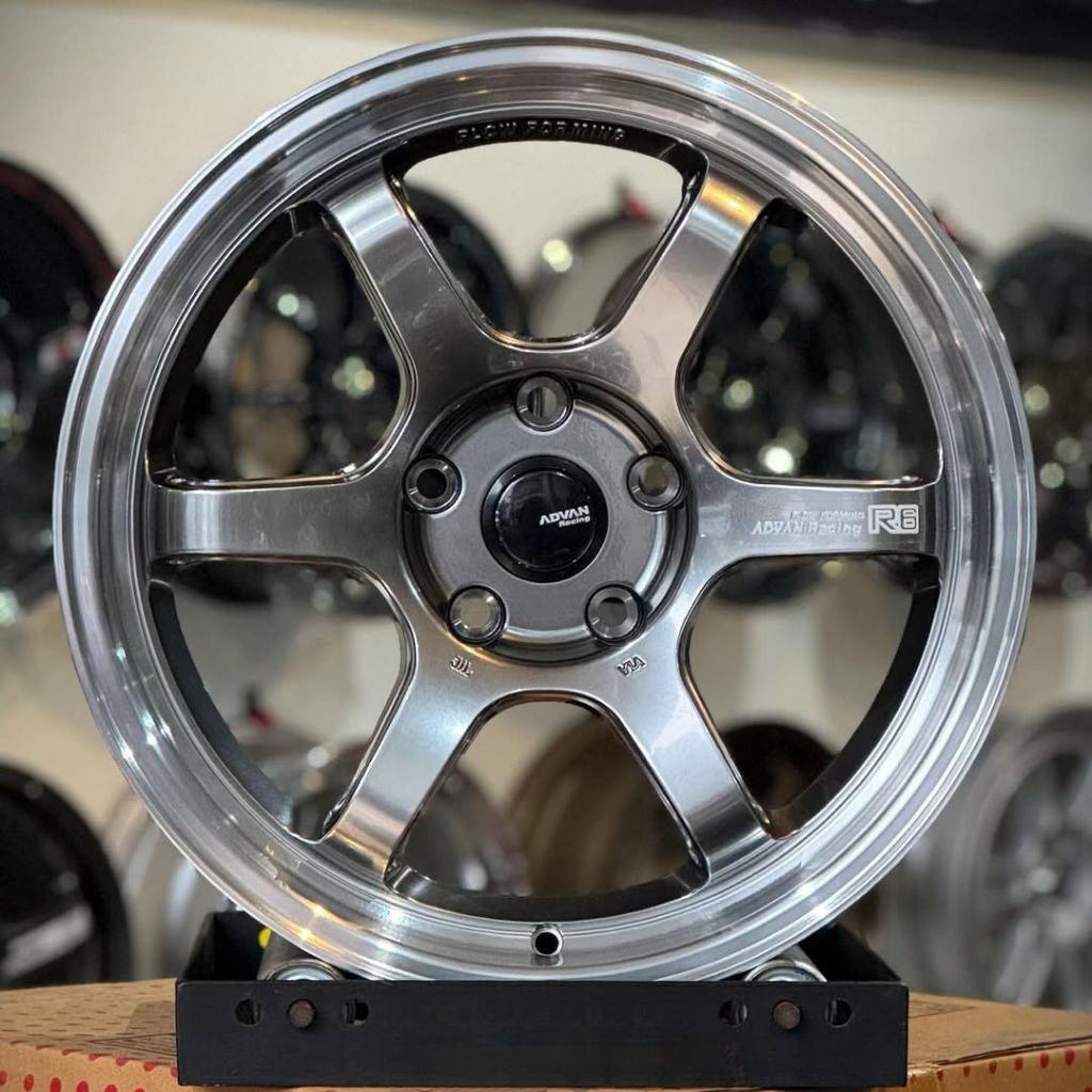 Jual velg advan r6 flow forming r17 lebar 8 velg racing r17 pnp innova ...