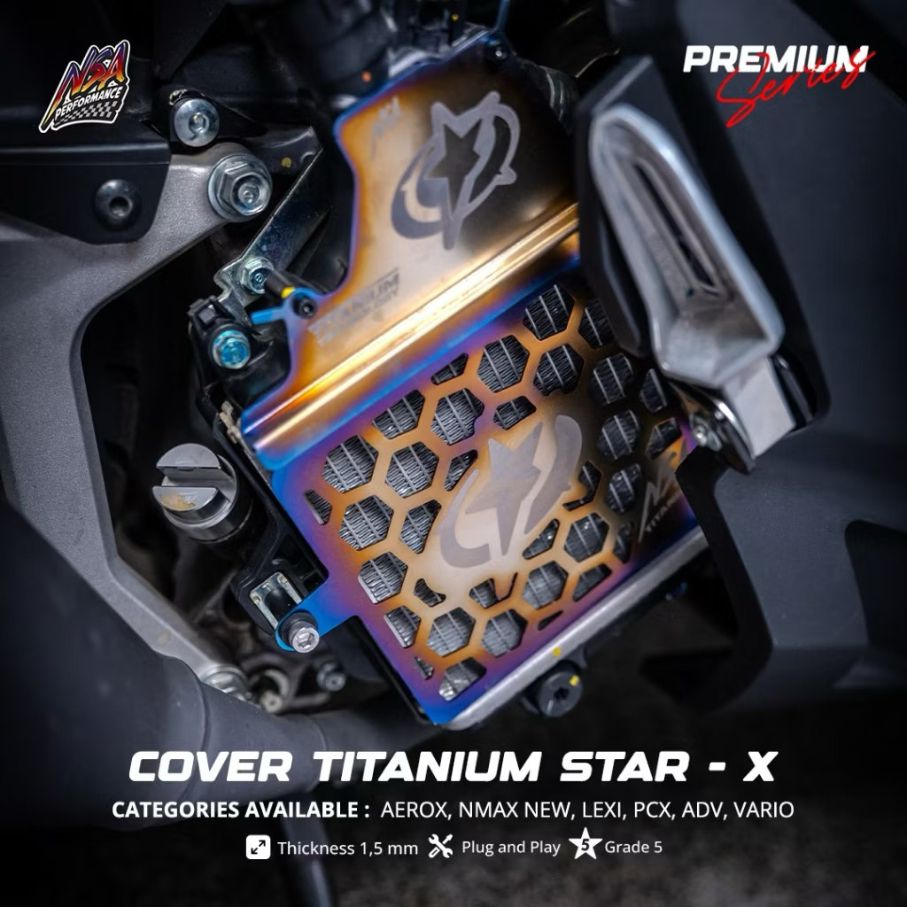 Jual NSA PREMIUM SERIES COVER RADIATOR TITANIUM NSA HONEYCOMB STAR-X GR ...