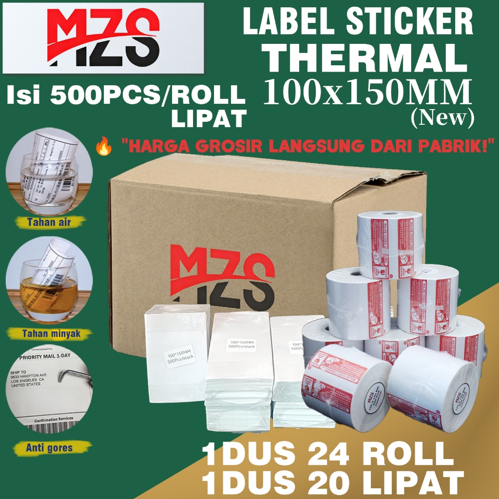 Jual Kertas Label Thermal Video Unboxing 100x150 1 Dus 24 ROLL ...