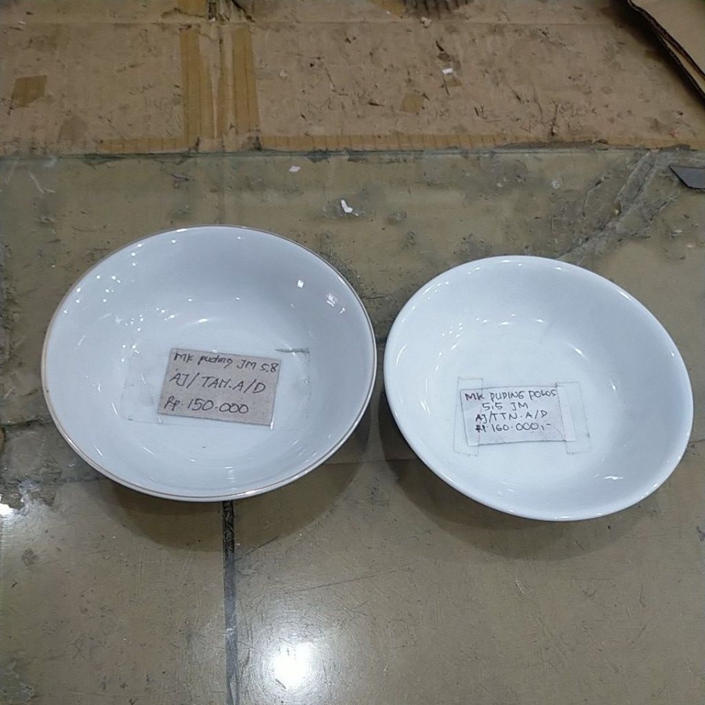 Jual MANGKOK/ PIRING PUDDING - KERAMIK -JM -5,5' POLOS & 5,8