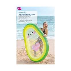 Intex – Flotteur Avocado Buddy – 165x114x23 Cm Gonflé – Poids Max 100 Kg – Patch Réparation Inclus