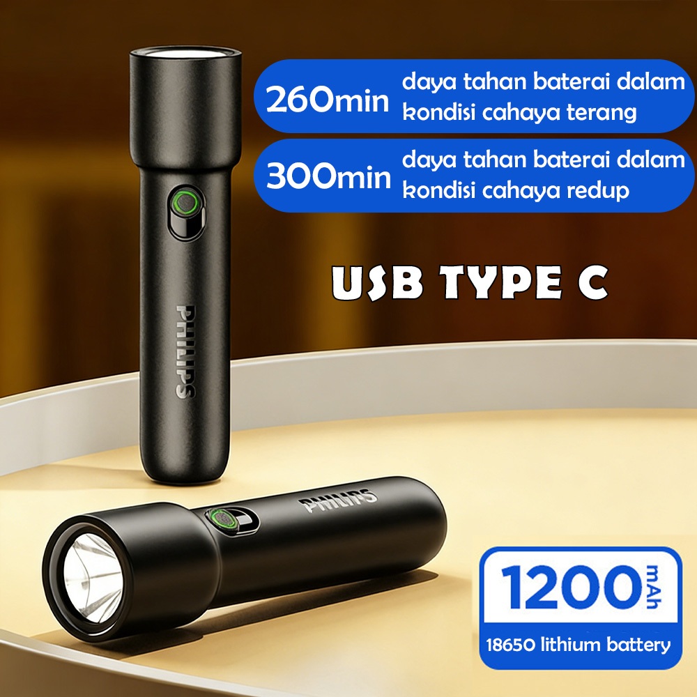 Jual Philips SFL1235 EDC Senter LED Mini Flashlight / Flashlight ...