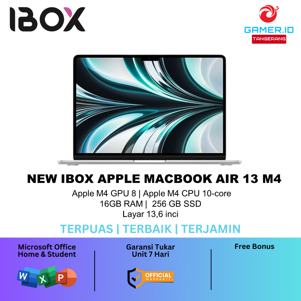 Jual NEW IBOX APPLE MACBOOK AIR 13 M4 8C GPU 16GB 256GB 10C CPU ...